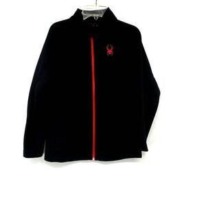Spyder Boys Black/Red Endure Stryke Knit Full Zip Jacket/Fleece Boys M 10-12y